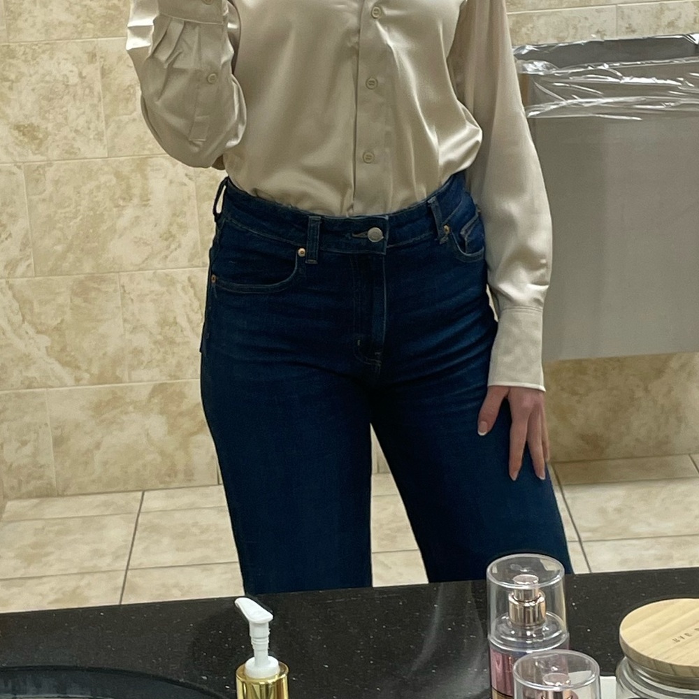 H&M Dark Blue Flare Jeans